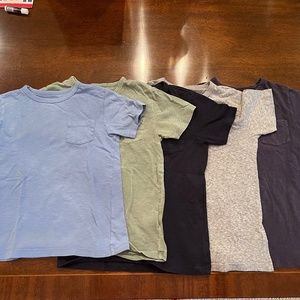 Set of 5 Crewcuts One Pocket Tshirts, Sz M (8-9)